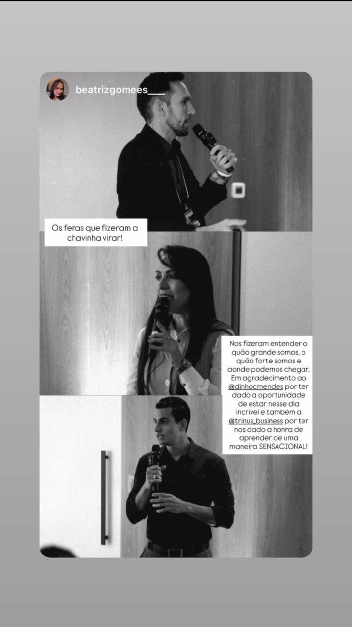 Feedback recebido de participante de palestra ou treinamento